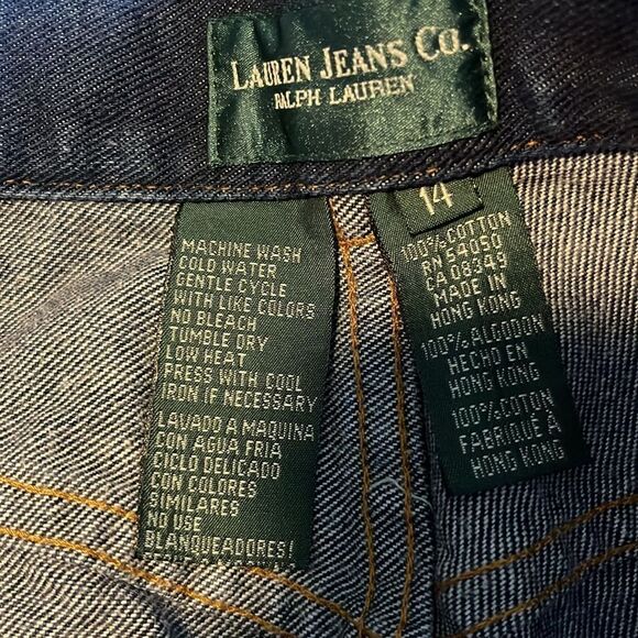 Lauren Jeans Co Ralph Lauren Dark Blue Jeans 5 Pocket VINTAGE NWOT - Picture 5 of 8